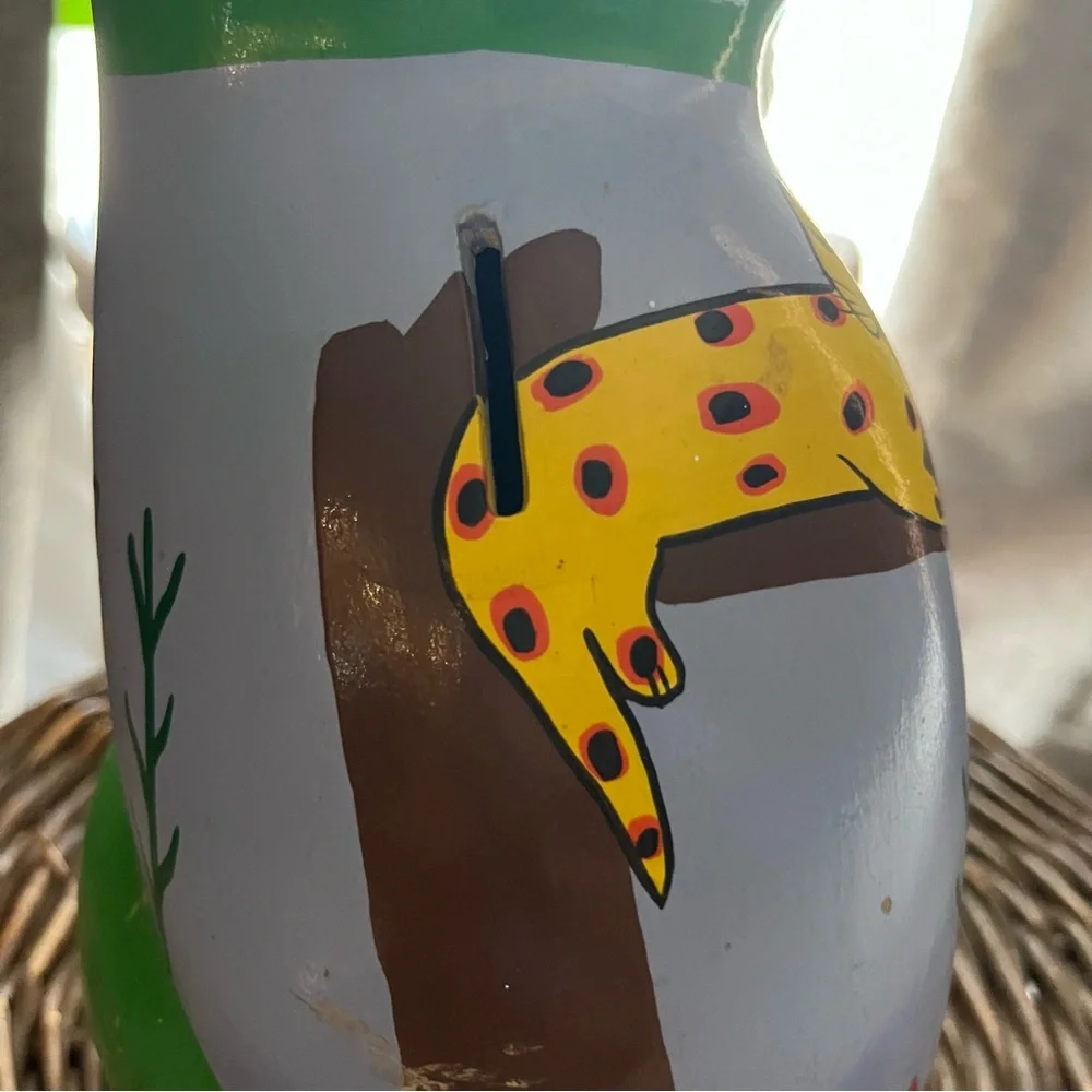 Mexican pottery Tolavara Kitty cat piggy bank - Picture 6 of 13
